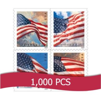 Cheap wholesale discount US Flag Forever Stamps 1000 piece bulk for sale authentic USPS postage for everyday mailing and business use 2024 edition