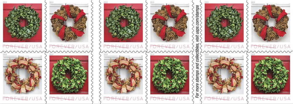 holiday wreaths stamps for sale full