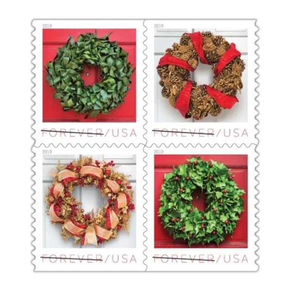 holiday wreaths stamps for sale main