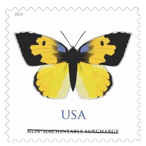 California Dogface Butterfly Stamp (Non‑Machinable for Square Envelopes)