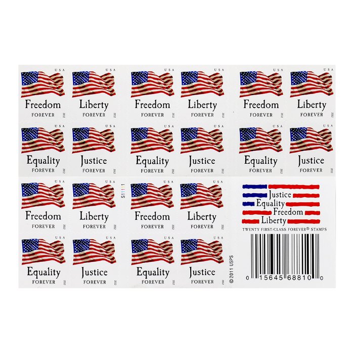 USPS 2012 US flag Forever stamps for sale