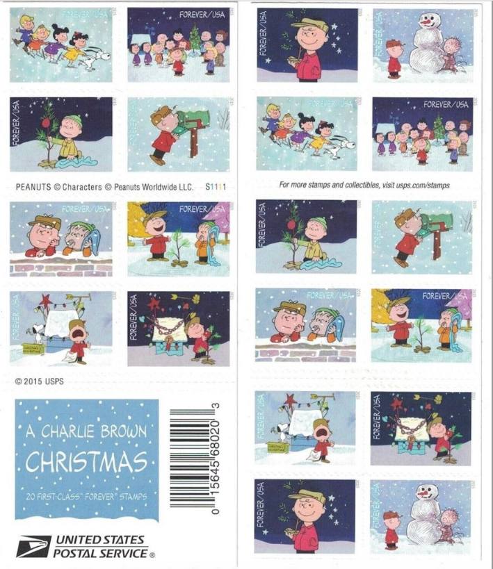 USPS A Charlie Brown Christmas Forever Stamps cute kids children for sale