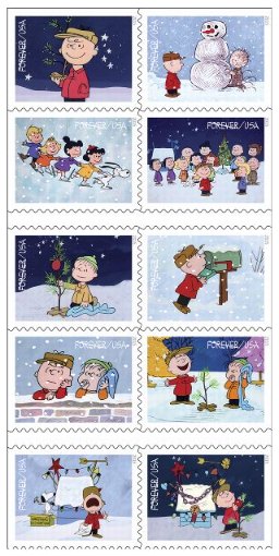 USPS A Charlie Brown Christmas Forever Stamps cute kids children for sale