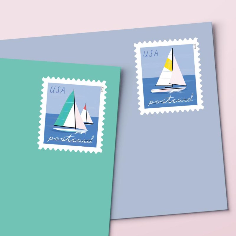 USPS Forever Sailboats Postcard Stamps