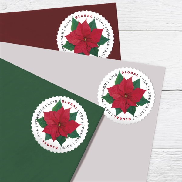 USPS Global Poinsettia Forever Stamps for sale