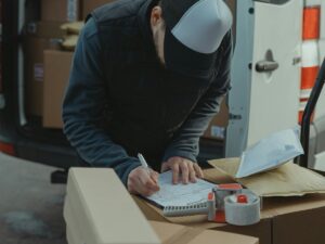 mail drop box filled with cheap flag mail