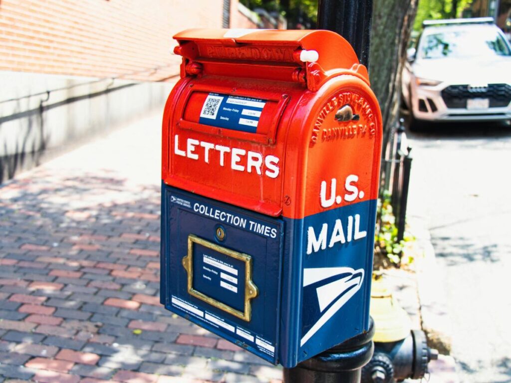 stack featuring bulk stamps for mailing