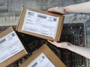 stamped letter using cheap flag stamps for