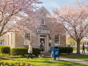 street mailbox full of letters