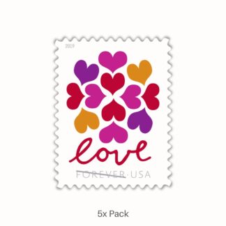 Cheap 2019 Love Hearts Blossom Stamps for Election & Voting Ballot Logistics || 500Pcs (25 Sheets)