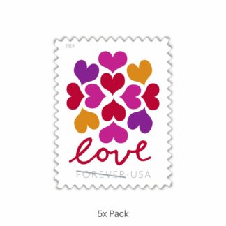 Best Price 2019 Love Hearts Blossom Stamps for Schools & Educational Outreach || 500Pcs (25 Sheets)