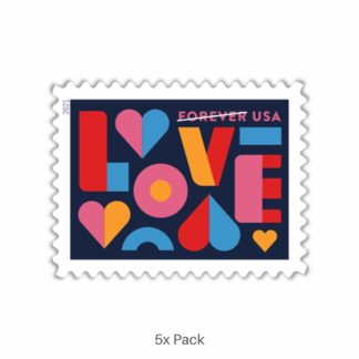Wholesale 2021 Love Digital Typography Stamps for Church & Religious Communities || 500Pcs (25 Sheets)