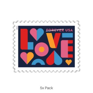 Cheap 2021 Love Digital Typography Stamps for Seasonal Lawn Care Marketing || 500Pcs (25 Sheets)