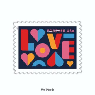 Low Cost 2021 Love Digital Typography Stamps Wholesale for Real Estate Agents || 500Pcs (25 Sheets)