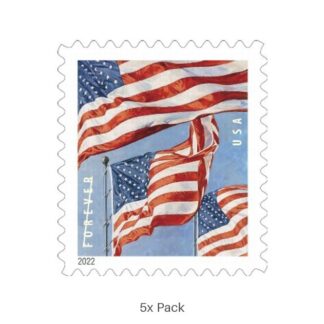Discount 2022 US Flag Stamps for Insurance Industry Logistics || 500Pcs (5 Roll)