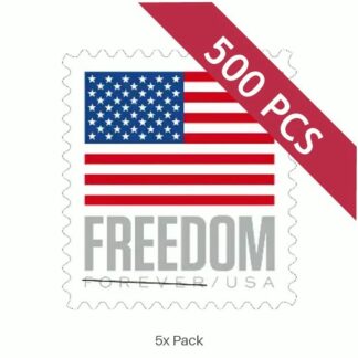 Discount 2023 US Flag Stamps for Business Bulk Mailing || 2500Pcs (25 Rolls)