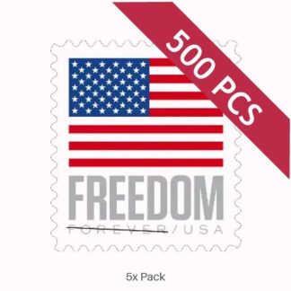 Bulk 2023 US Flag Stamps for Insurance Industry Logistics || 2500Pcs (25 Rolls)