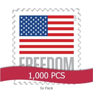 Bulk 2023 US Flag Stamps Wholesale for Real Estate Agents || 5000Pcs (50 Rolls)