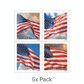 Cheap 2024 US Flag Stamps for Professional Law Firm Notices || 500Pcs (5 Roll)