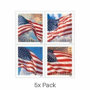 Economy 2024 US Flag Stamps for Schools & Educational Outreach || 500Pcs (5 Roll)
