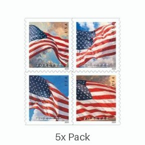 Authentic 2024 US Flag Stamps Wholesale for Real Estate Agents || 500Pcs (5 Roll)
