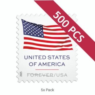 Authentic 2025 US Flag Stamps for Accounting & Tax Services || 2500Pcs (25 Rolls)