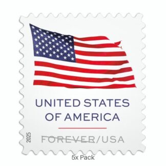 Authentic 2025 US Flag Stamps for Insurance Industry Logistics || 500Pcs (5 Roll)