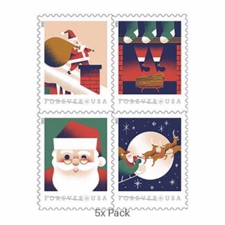 Authentic A Visit From St. Nick Stamps for Election & Voting Ballot Logistics || 500Pcs (25 Books)