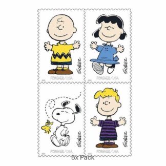 Authentic Charles M. Schulz Stamps for Non-Profit Organization Support || 500Pcs (25 Sheets)