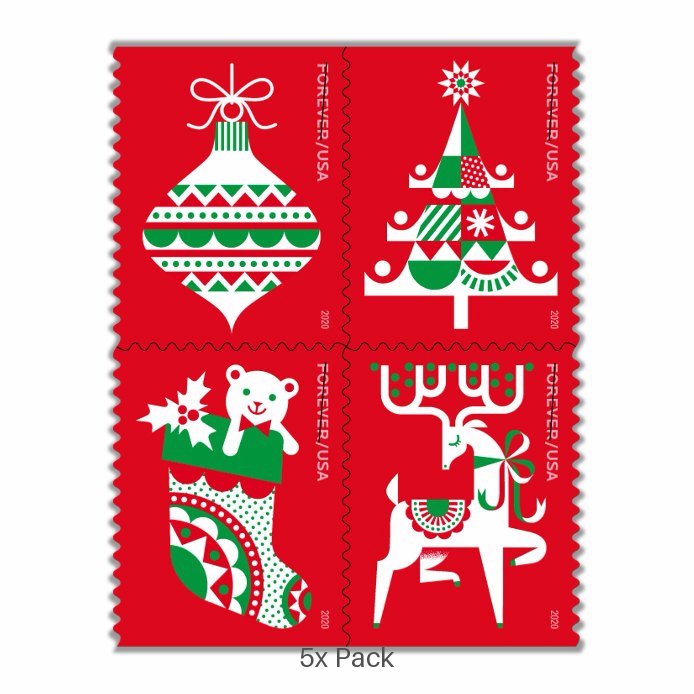 Authentic Holiday Delights Stamps for Seasonal Lawn Care Marketing || 500Pcs (25 Books)