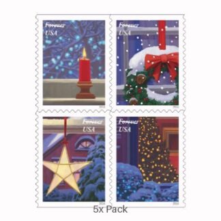 Best Price Holiday Windows Stamps for Insurance Industry Logistics || 500Pcs (25 Books)