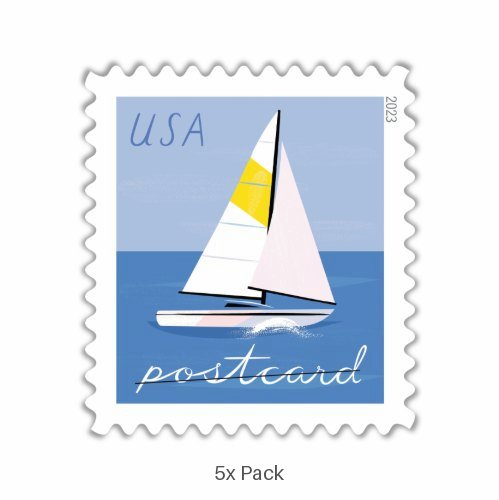 Authentic Sailboats Postcard Stamps for Business Bulk Mailing || Postcard® Postage 500Pcs