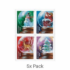 Economy Snow Globes Stamps for Schools & Educational Outreach || 500Pcs (25 Books)