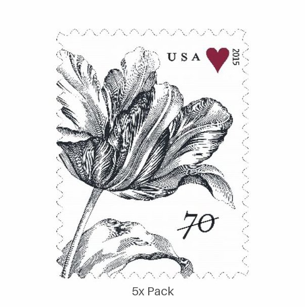 Best Price Vintage Tulip Stamps for Elegant Wedding Invitations || Two-Ounce Postage 500PCS